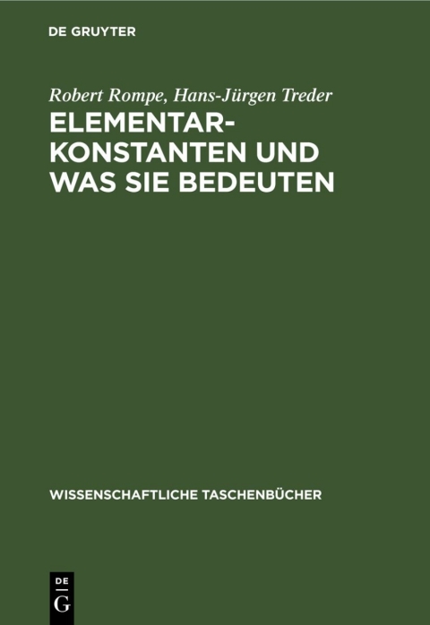 Cover image for book Elementarkonstanten und was sie bedeuten