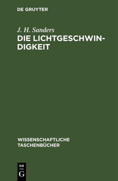Cover image for book Die Lichtgeschwindigkeit