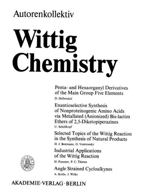 Cover image for book Wittig Chemistry