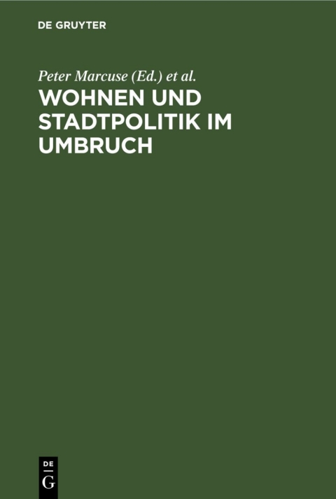 Cover image for book Wohnen und Stadtpolitik im Umbruch