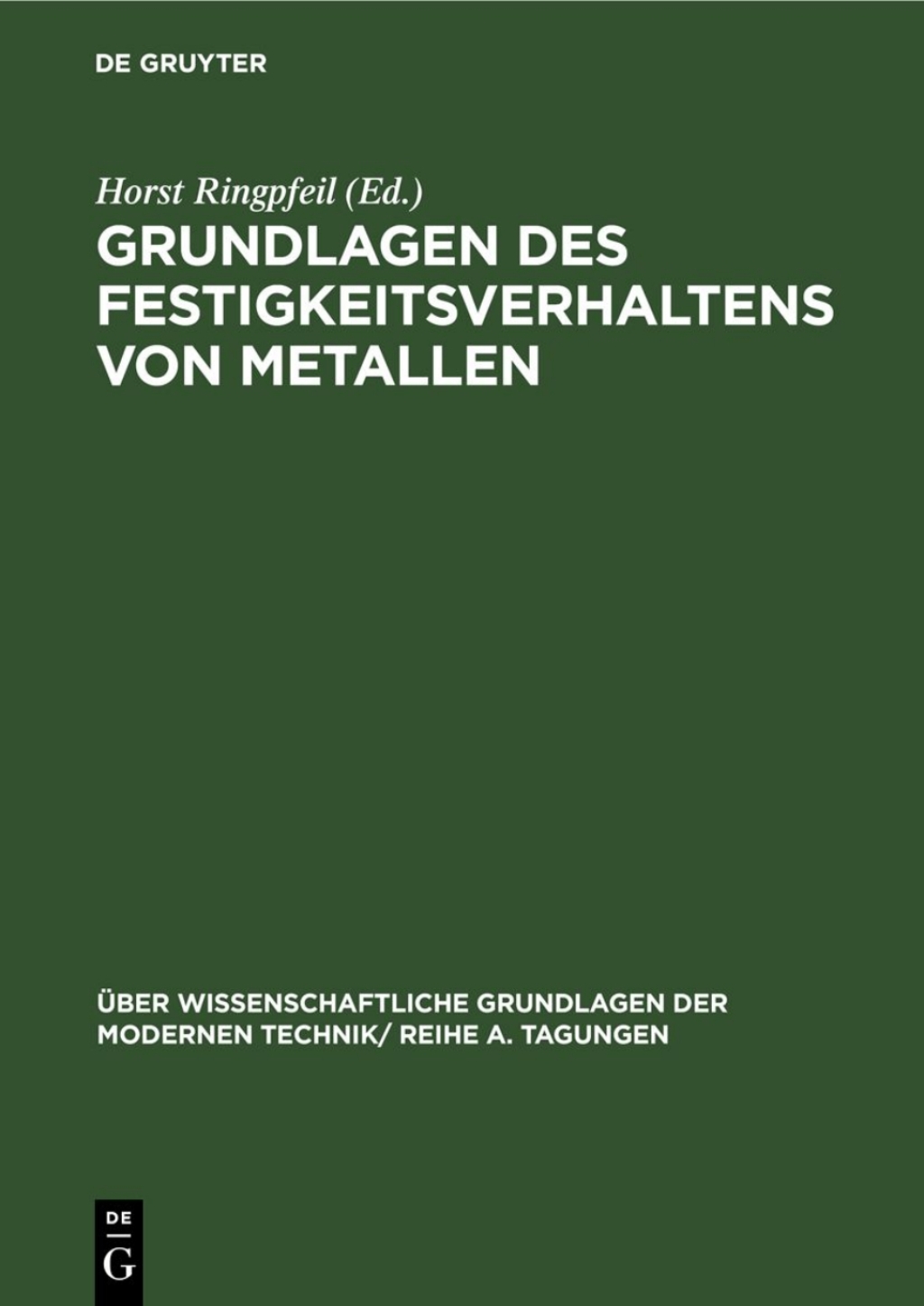 Page Fidelity Grundlagen des Festigkeitsverhaltens von Metallen; $112.76