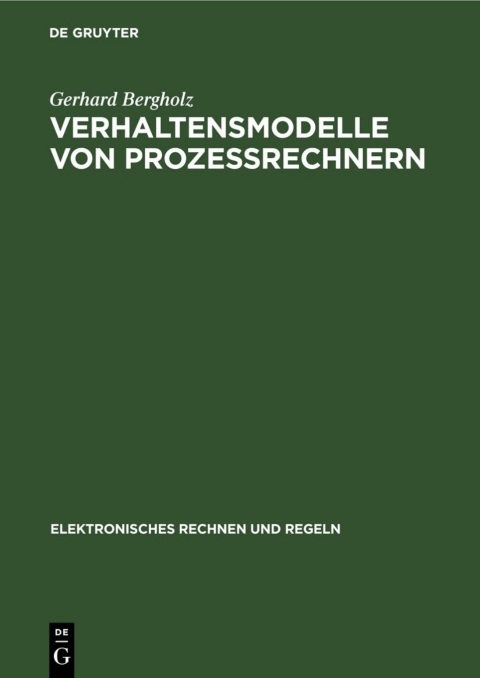 Cover image for book Verhaltensmodelle von Prozessrechnern