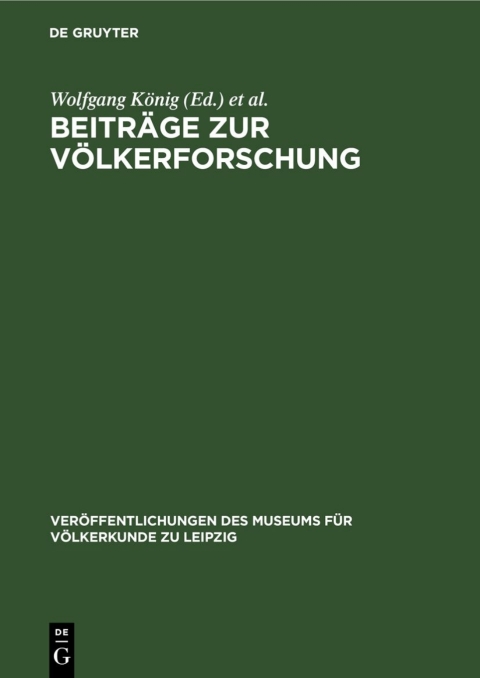 Cover image for book Beiträge zur Völkerforschung