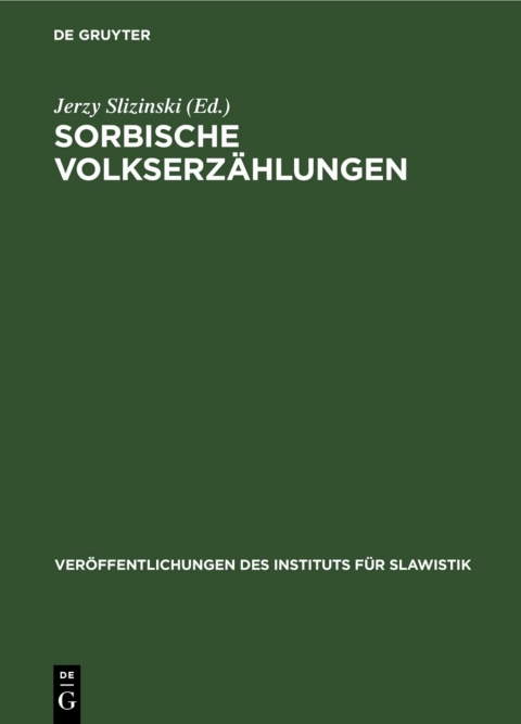 Cover image for book Sorbische Volkserzählungen