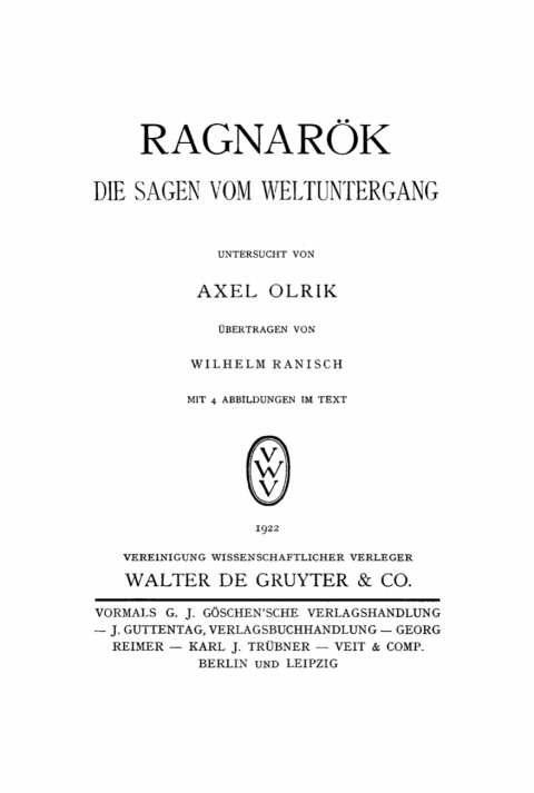 Cover image for book Ragnarök