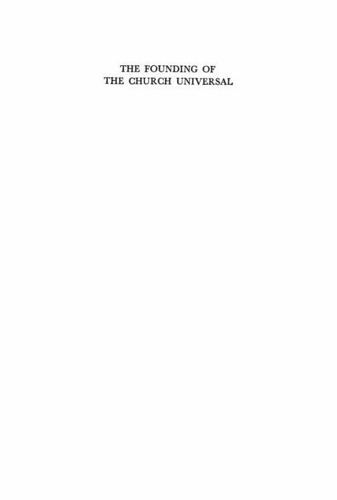 Cover image for book The Founding of the Church Universal