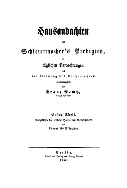 Cover image for book Enthaltend die festliche Hälfte des Kirchenjahres von Advent bis Pfingsten