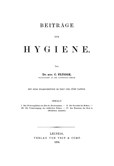 Cover image for book Beiträge zur Hygiene