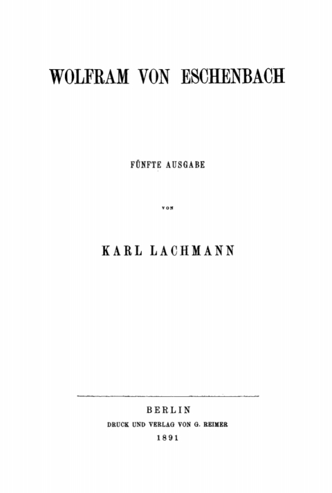 Cover image for book Wolfram von Eschenbach