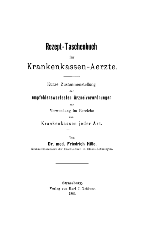 Cover image for book Rezept-Taschenbuch für Krankenkassen-Aerzte