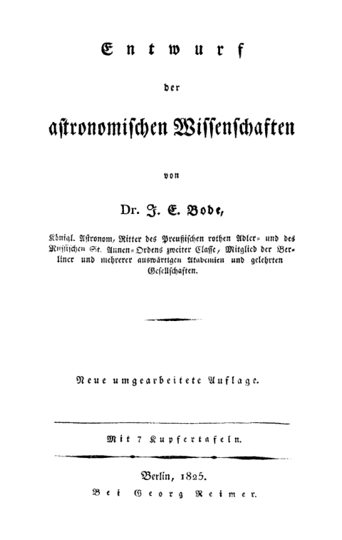 Cover image for book Entwurf der astronomischen Wissenschaften
