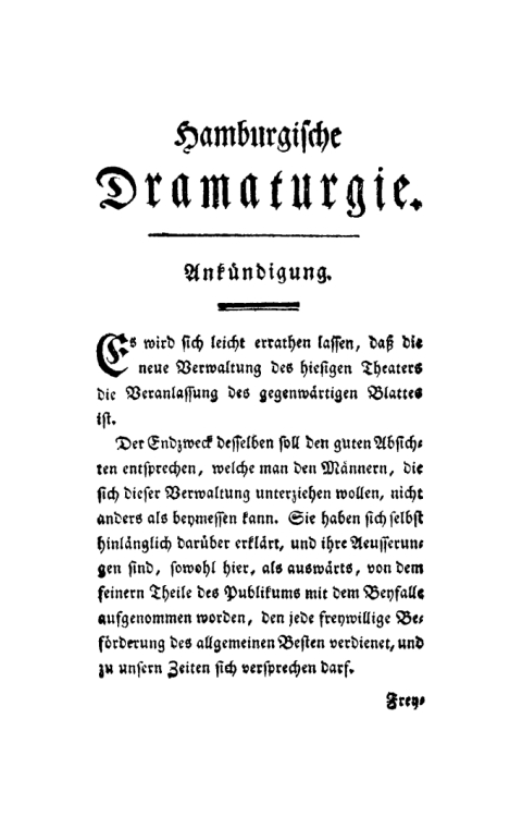 Cover image for book Gotthold Ephraim Lessing: Hamburgische Dramaturgie. Band 1/2