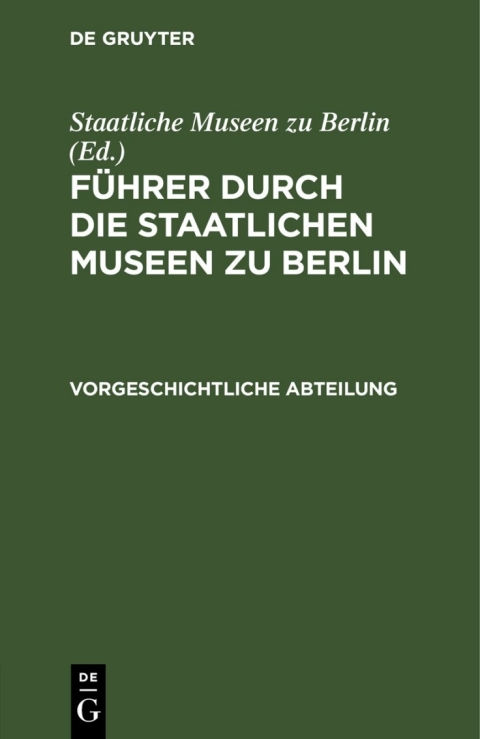 Cover image for book Führer durch die Staatlichen Museen zu Berlin