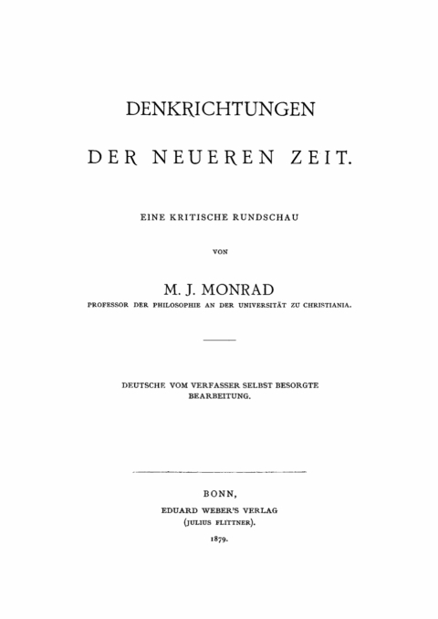 Cover image for book Denkrichtungen der Neueren Zeit