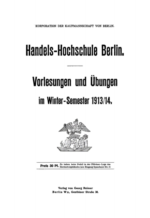 Cover image for book Winter-Semester 1913/14