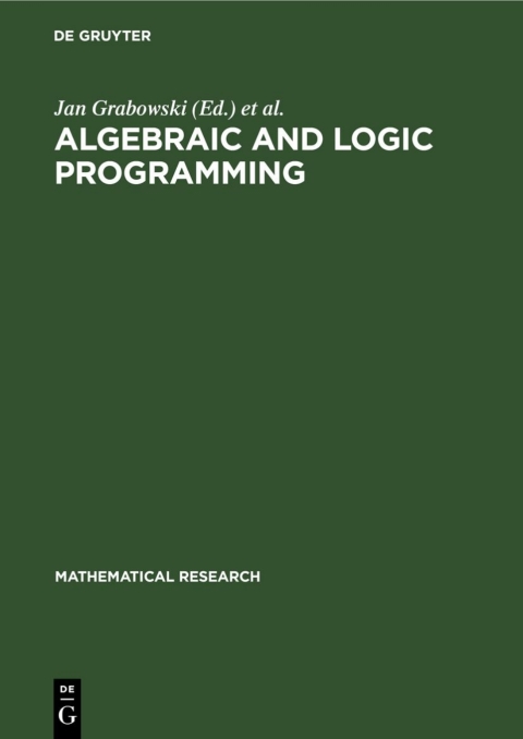Cover image for book Algebraic and Logic Programming