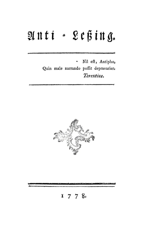 Cover image for book Anti - Leßing