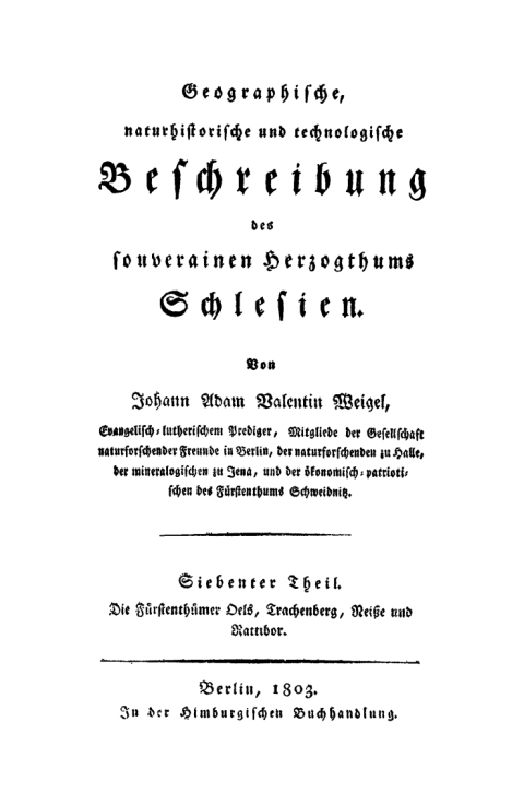 Cover image for book Die Fürstenthümer Oels, Trachenberg, Neiße und Rattibor