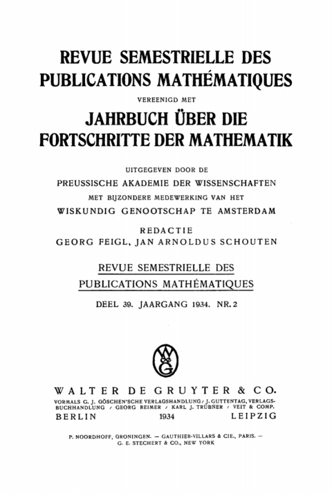 Cover image for book Jaargang 1934