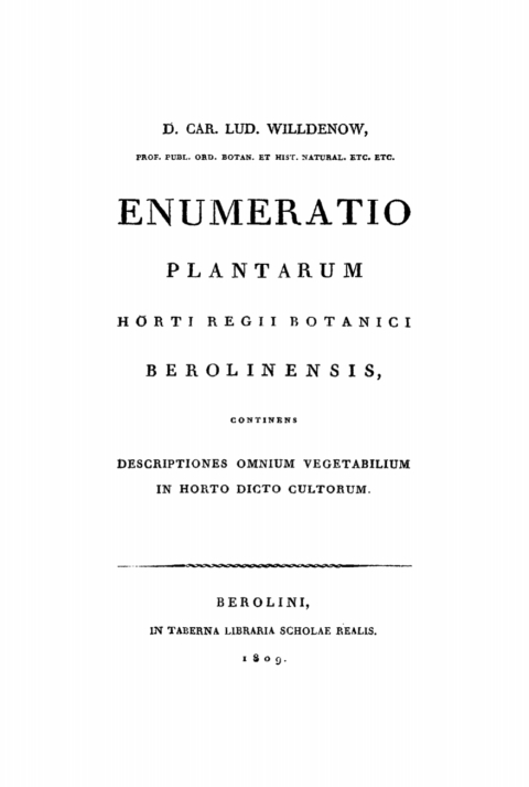 Cover image for book Heinrich Friedrich Link: Enumeratio Plantarum Horti Regii Botanici Berolinensis. Pars 1