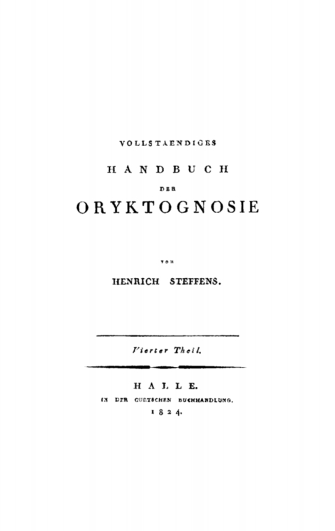 Cover image for book Heinrich Steffens: Vollstaendiges Handbuch der Oryktognosie. Teil 4