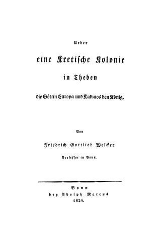 Ueber eine Kretische Kolonie in Theben