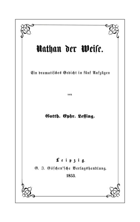 Cover image for book Nathan der Weise