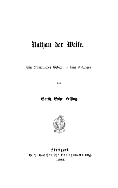 Cover image for book Nathan der Weise