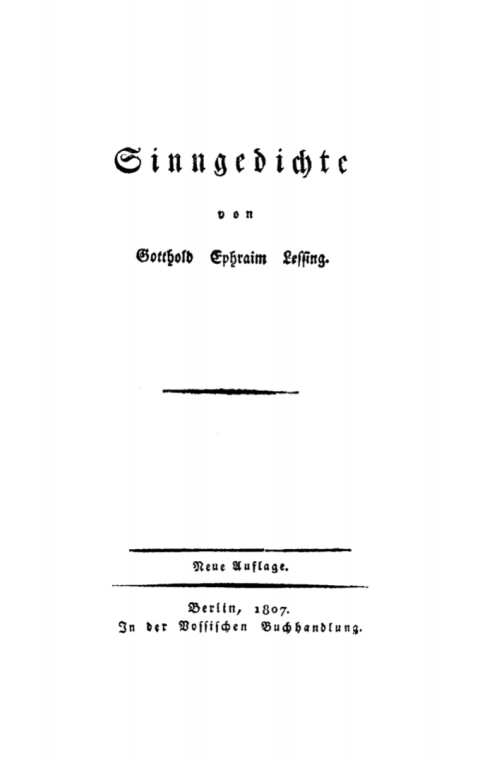 Cover image for book Sinngedichte