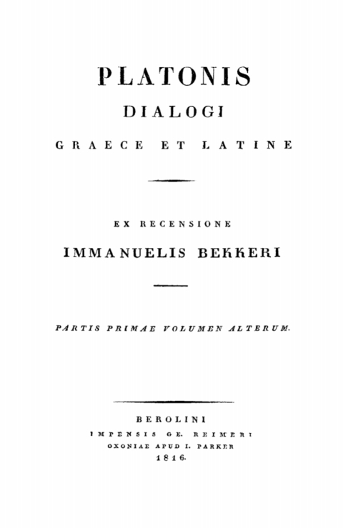 Cover image for book Platonis dialogi graece et latine. Partis 1, Volumen 2