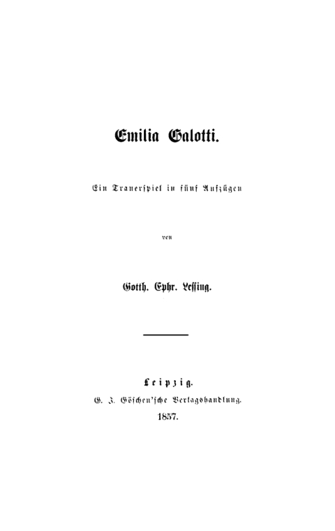 Cover image for book Emilia Galotti