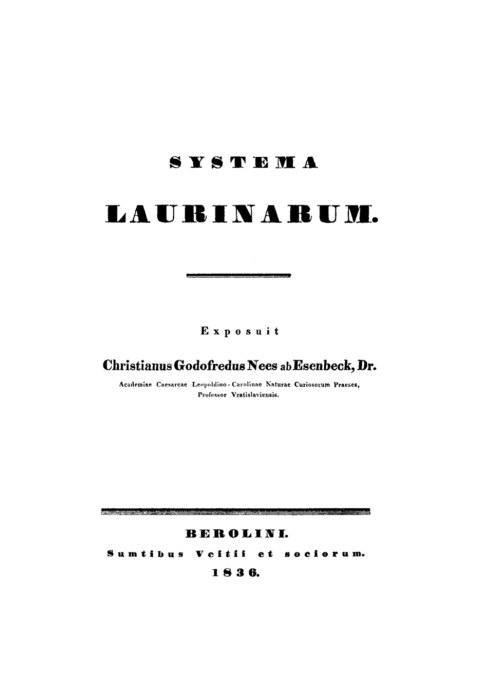 Cover image for book Systema Laurinarum