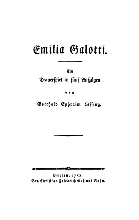 Cover image for book Emilia Galotti