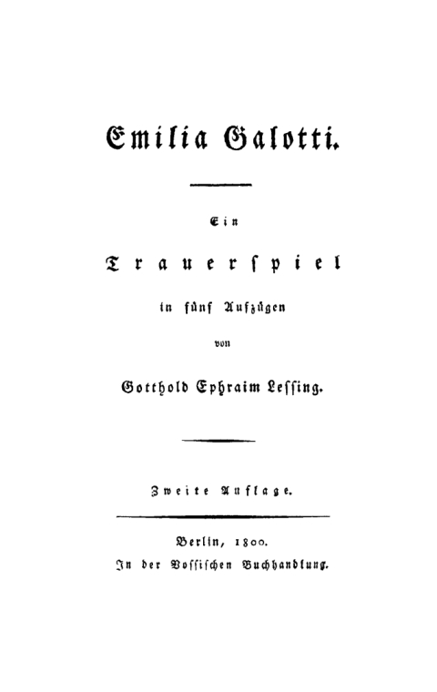 Cover image for book Emilia Galotti