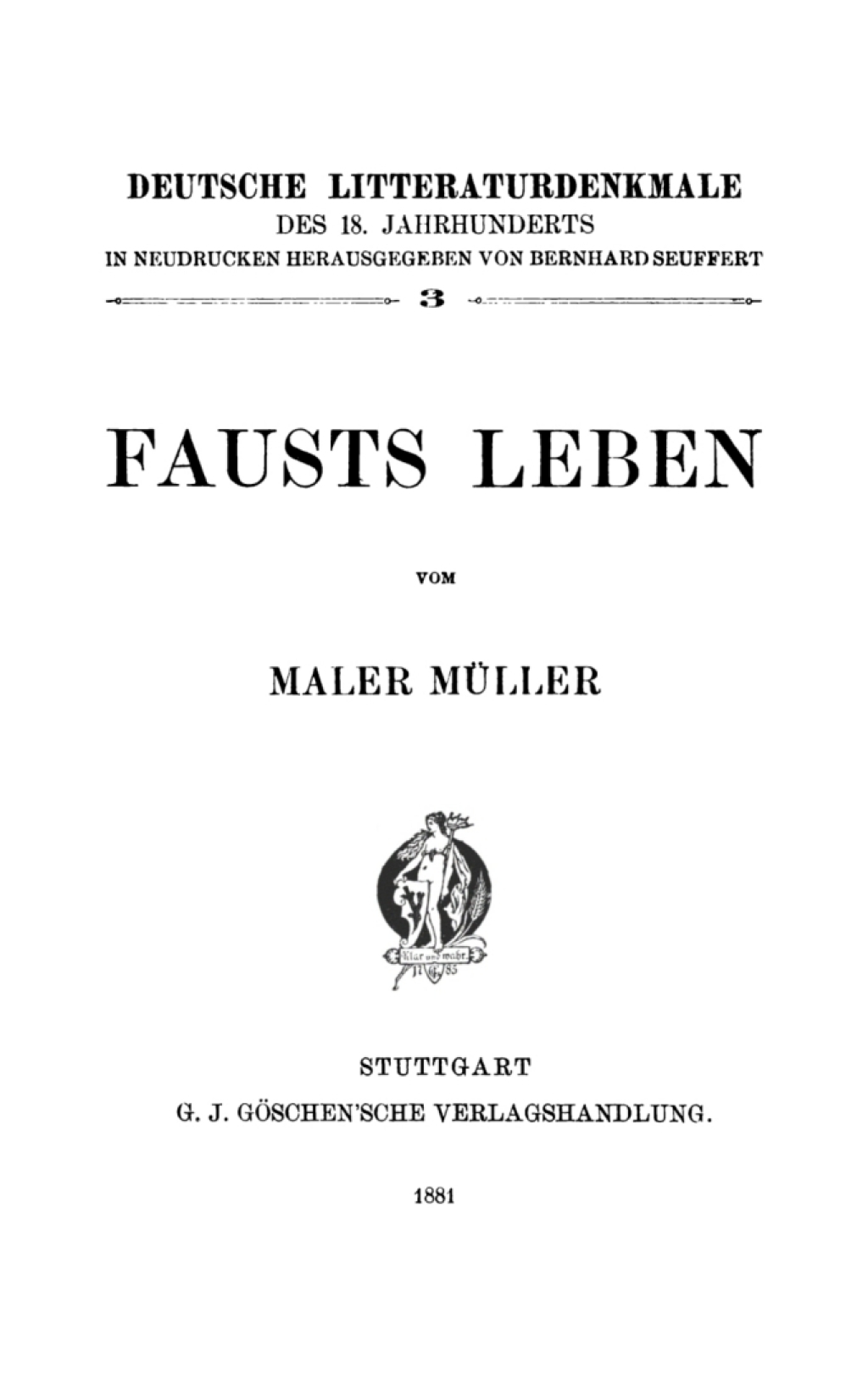 Page Fidelity Fausts Leben; $148.73