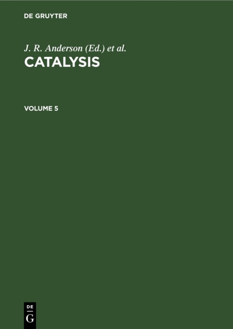Cover image for book Catalysis. Volume 5