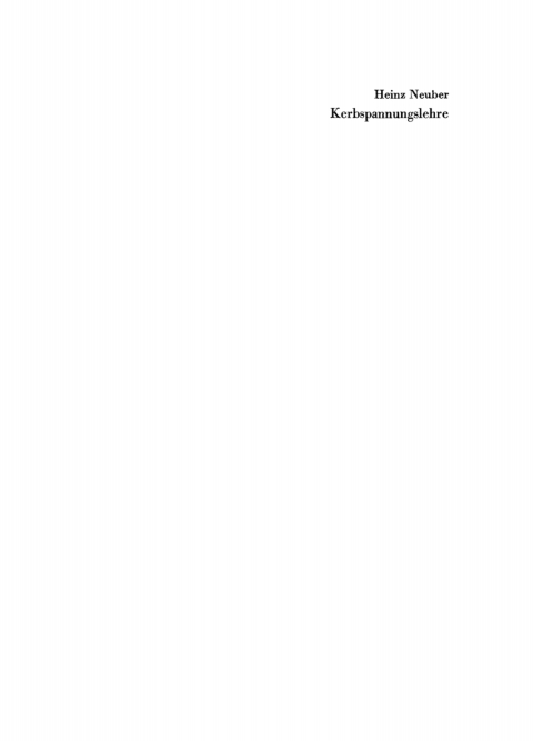 Cover image for book Kerbspannungslehre