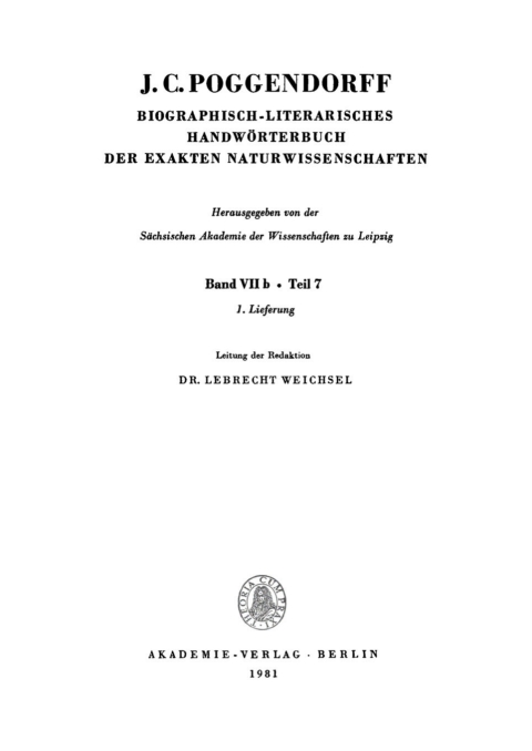 Cover image for book Lieferung 1: R – Ridder