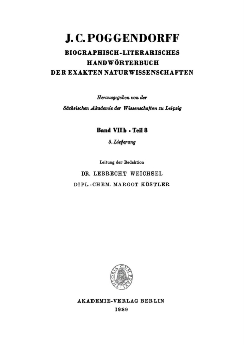 Cover image for book Sn – Vl, Lieferung 5