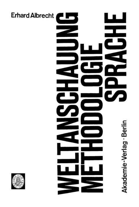 Cover image for book Weltanschauung, Methodologie, Sprache