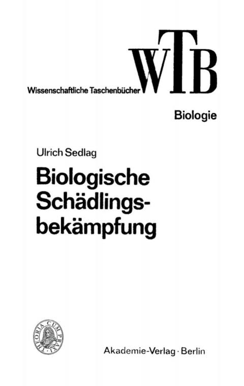 Cover image for book Biologische Schädlingsbekämpfung