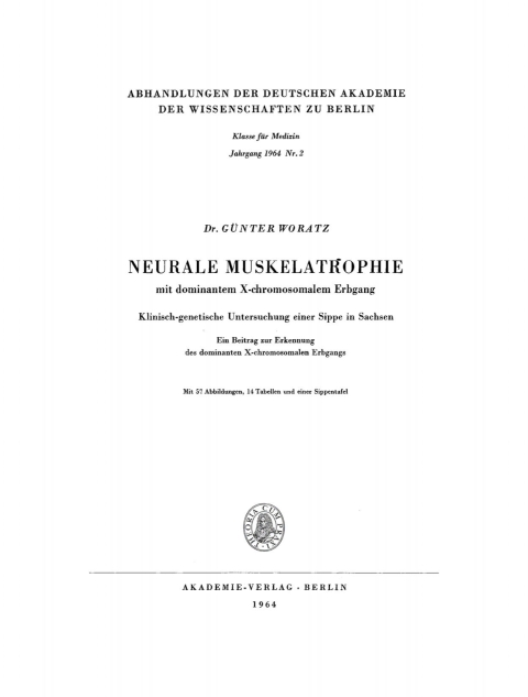Cover image for book Neurale Muskelatrophie mit dominantem X-chromosomalem Erbgang