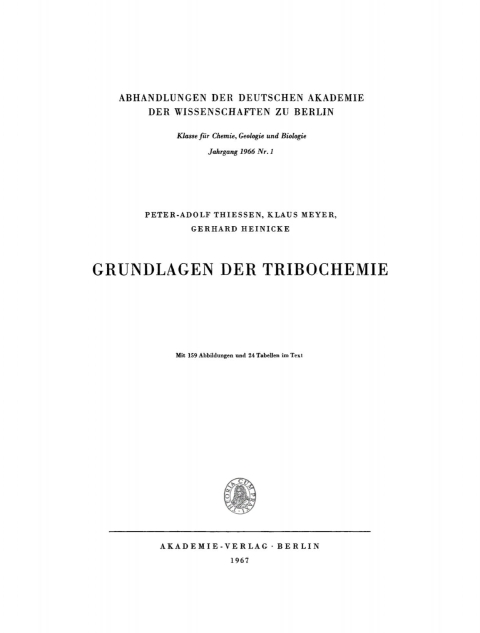 Grundlagen der Tribochemie 