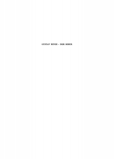 Cover image for book Der Biber