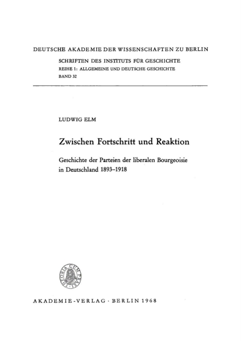 Cover image for book Zwischen Fortschritt und Reaktion