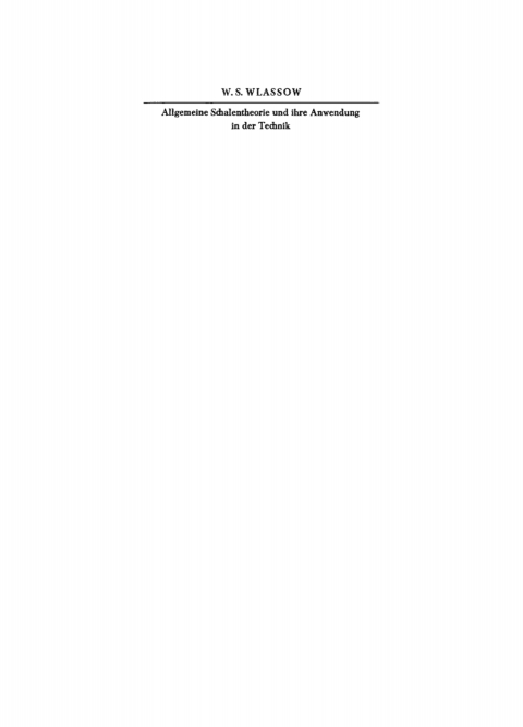 Cover image for book Allgemeine Schalentheorie und ihre Anwendung in der Technik