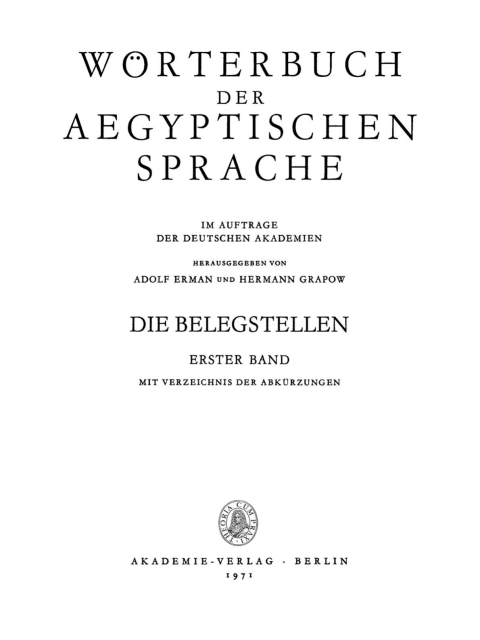 Cover image for book Die Belegstellen, Band 1