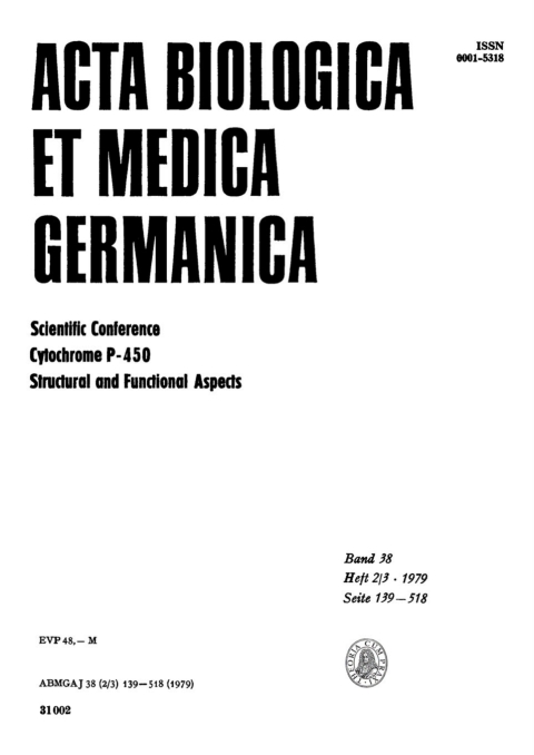 Cover image for book Acta Biologica et Medica Germanica. Band 38, Heft 2/3