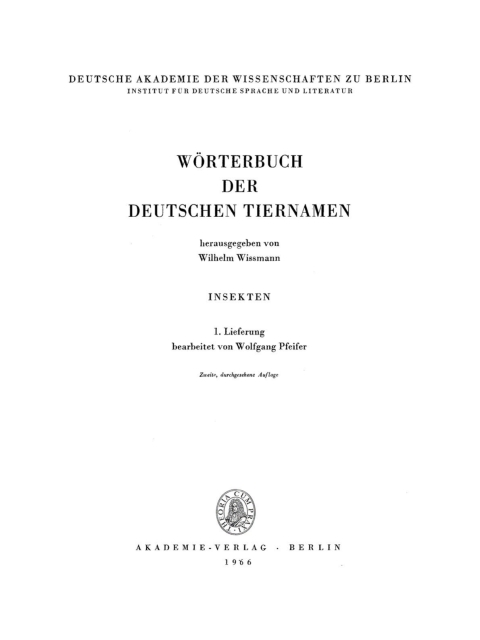 Cover image for book Insekten, Lieferung 1
