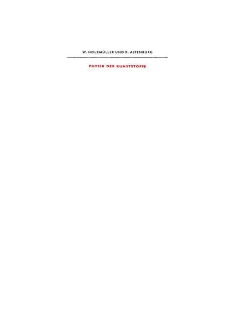Cover image for book Physik der Kunststoffe